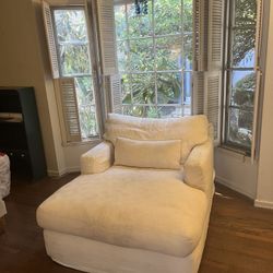 White Sofa / Chaise (Pillows and Blankets also available!)
