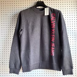 Calvin Klein Jeans Crewneck Logo Sweatshirt Size M RETAIL $69.50
