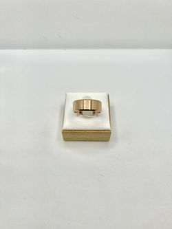 Rose Gold Stainless Steel Ring - Size 7