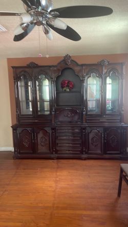 Wood Cabinet with glass