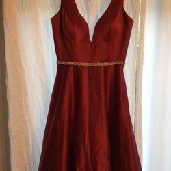 Red Satin Dress