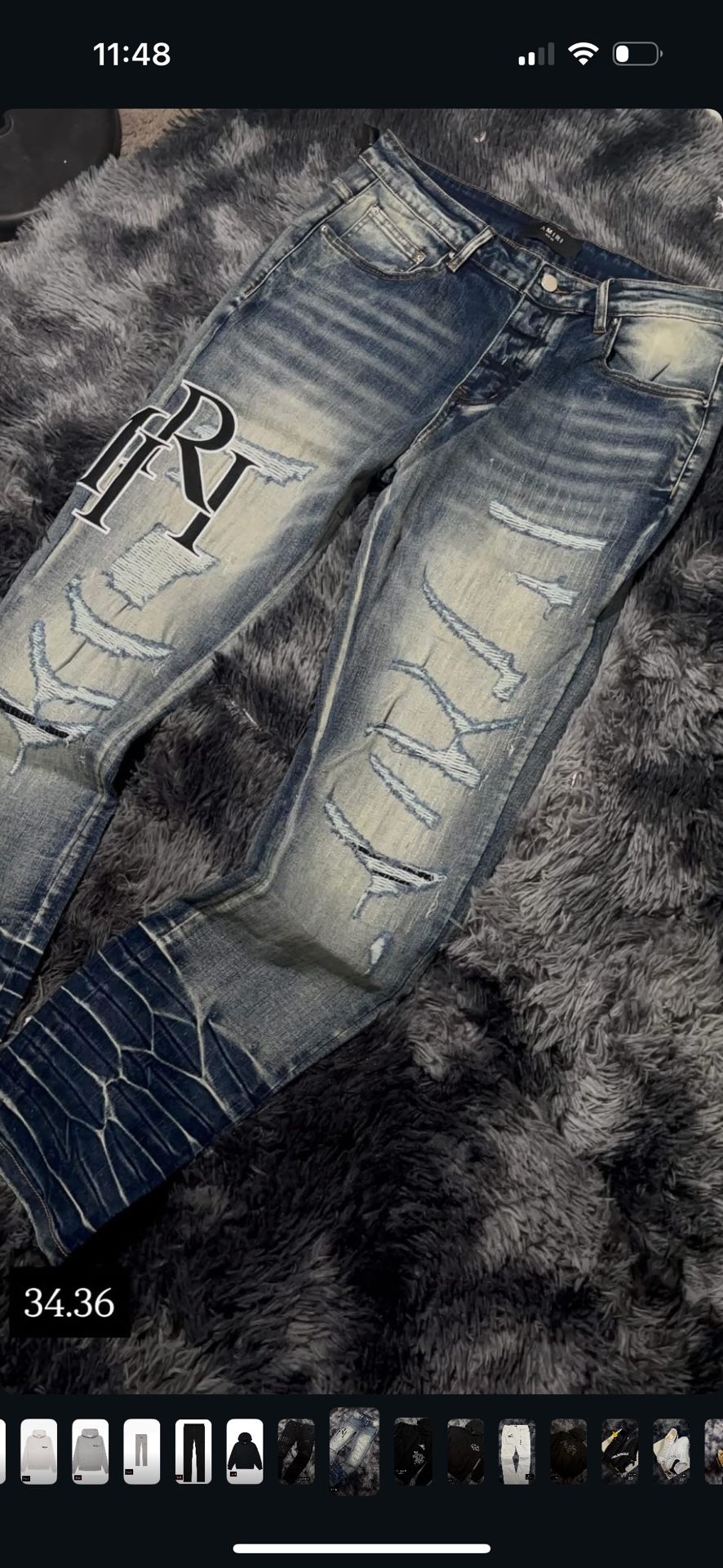 Amiri Jeans Denim Size 34 And 36