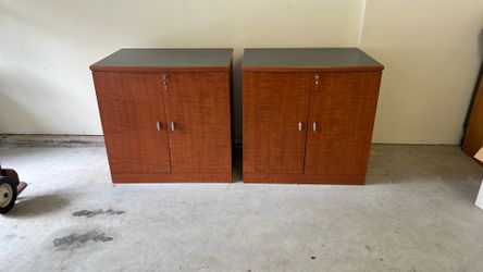 Two Cabinets with adjustable shelves