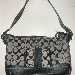 Black Coach bag with mini Wallet