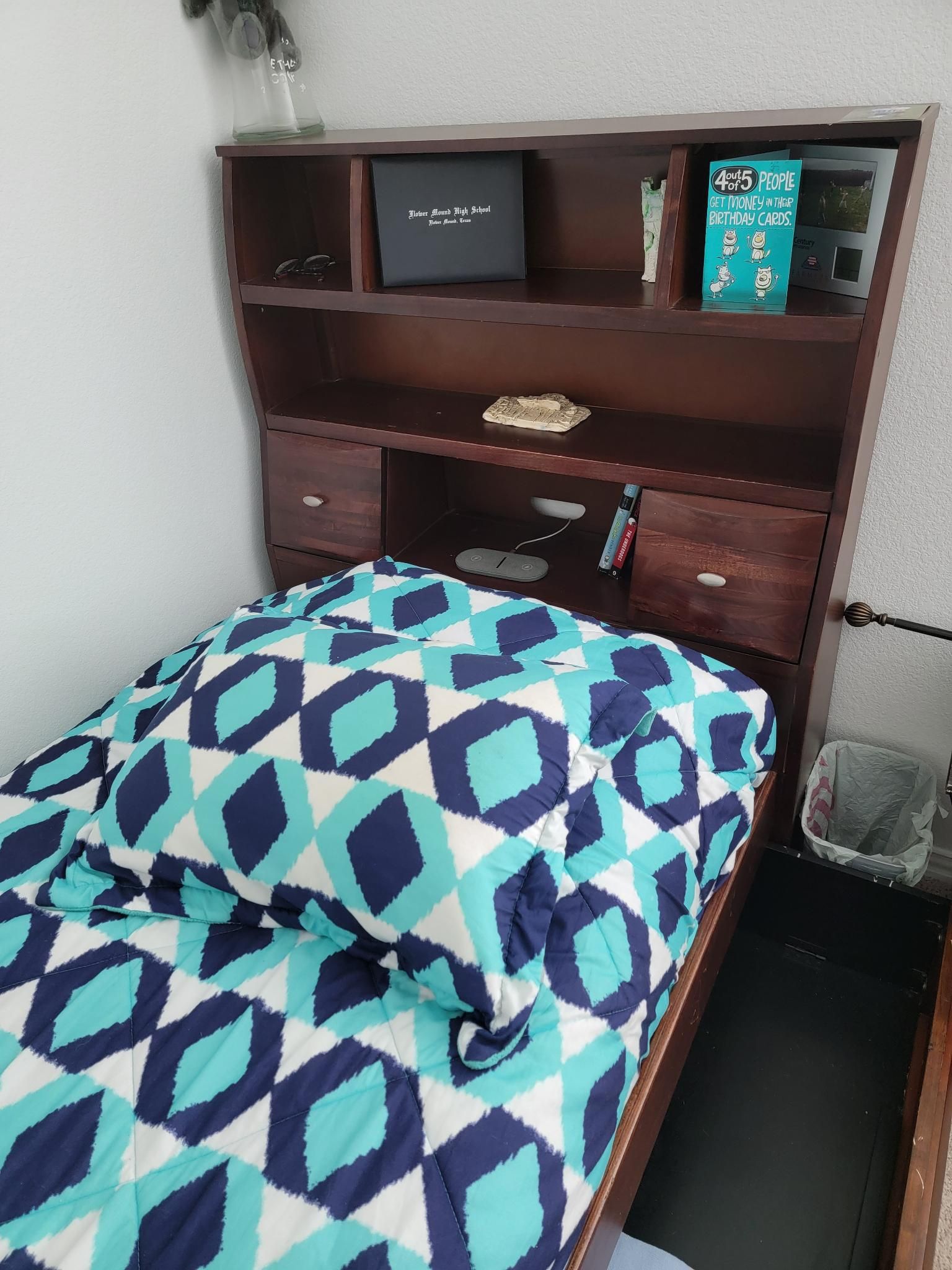 Twin Bed W/storage trundle  & Matching Dresser