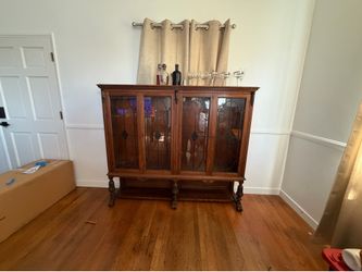 Vintage Oak Display Cabinet
