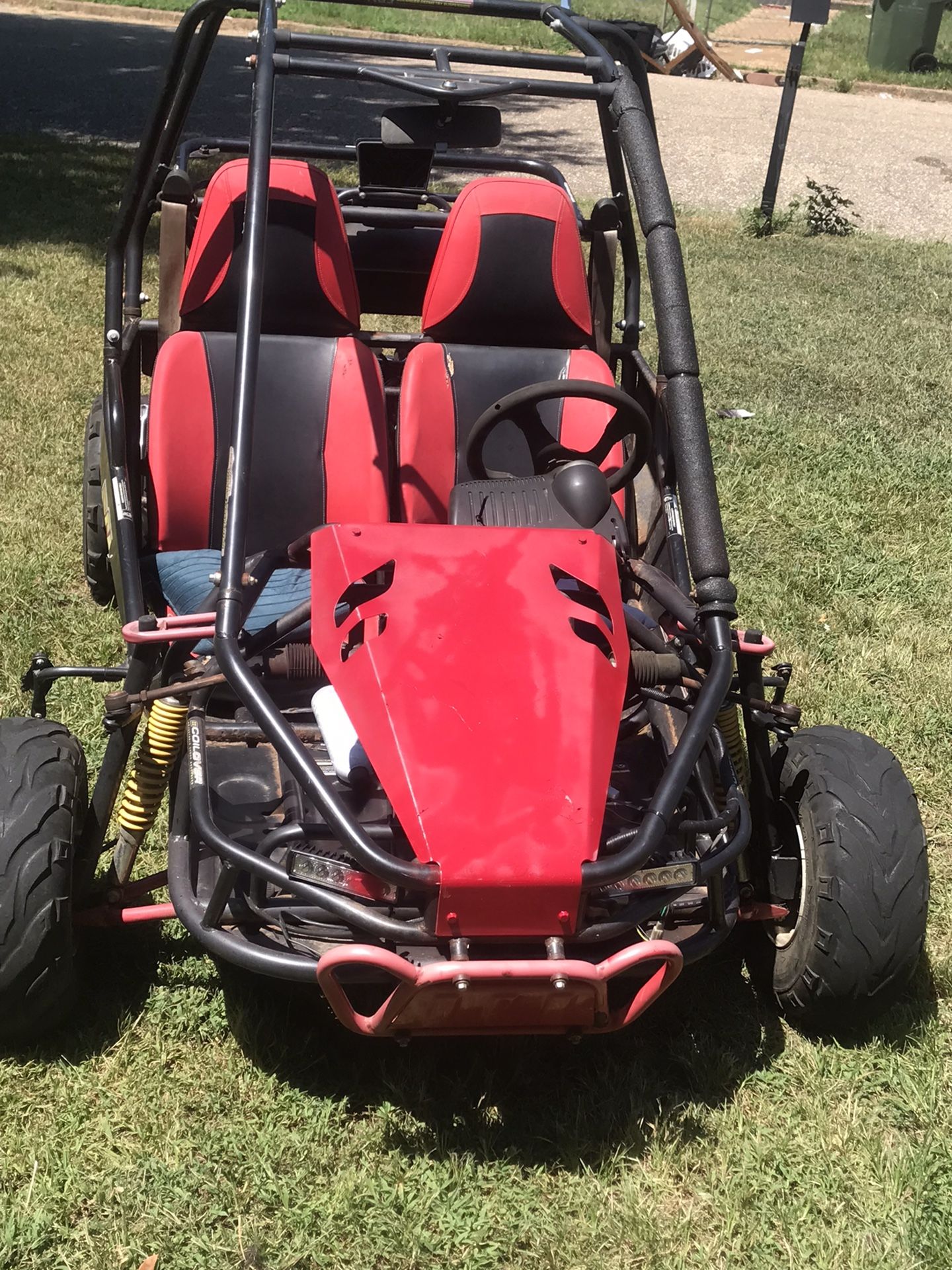 150cc Go Kart 10 Horse Power With Reverse cranks right Up with Electric Start And LEDs