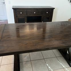 Dining Table & Sideboard Buffet - Wood Espresso $300 Total For Both OBO