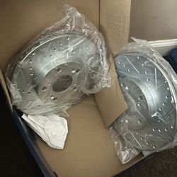 Ceramic Front Brakes And Drilled And Slotted Rotors