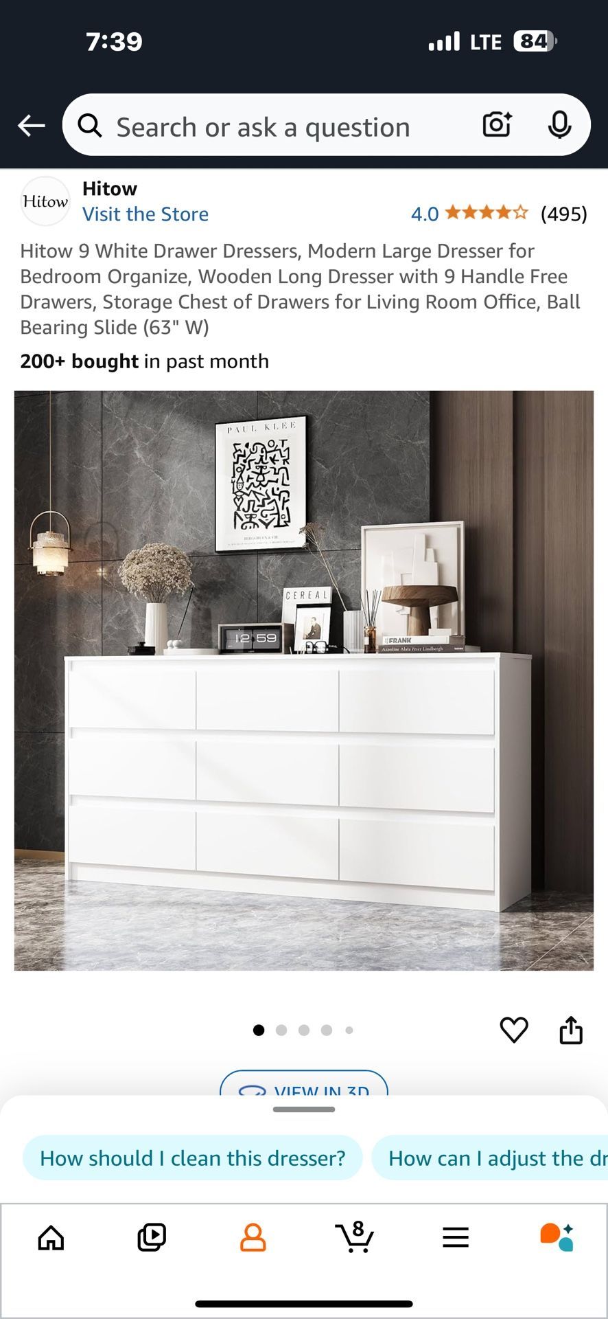 9 White Drawer Dressers
