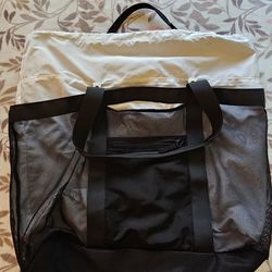 White with Black mesh bag