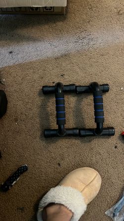 Push up helper and 15 pound weight and 20 pound weight