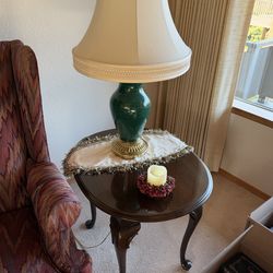 Cherry oval side table