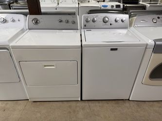Whirlpool Dryer and Maytag Top Load Washer Set $499