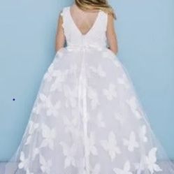  Flower Girl Dress 3D Detachable Train