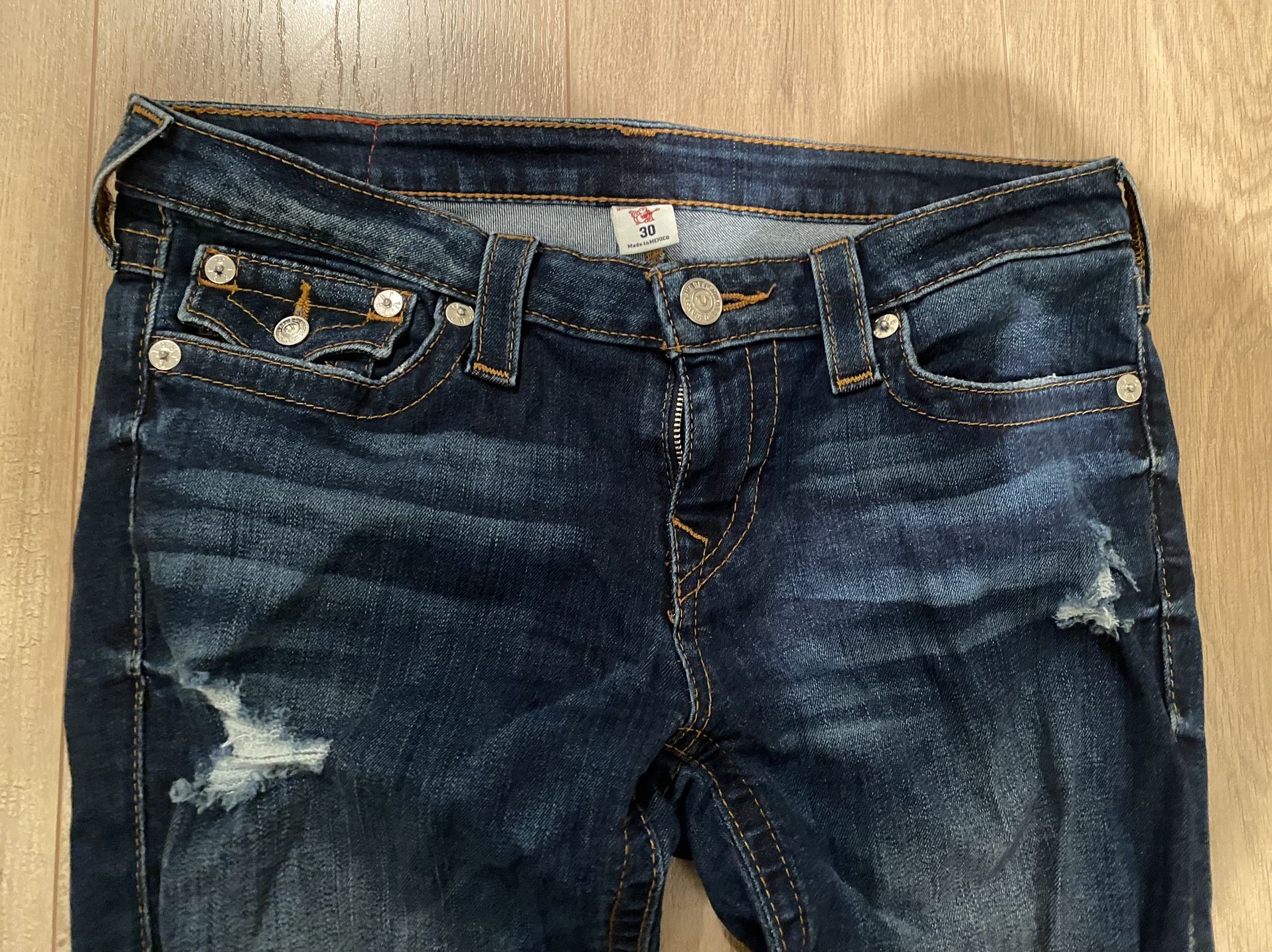 True Religion Designer Crop Jeans Size 30