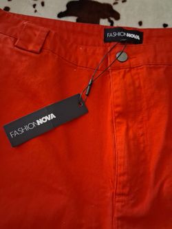 Red cargo pants