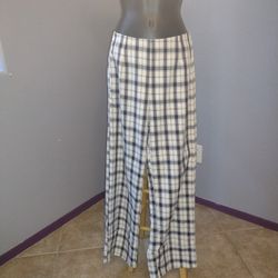 Princess Polly Womens Euros Plaid Wide Leg Cotton Black White Pants Size 2
100% cotton
