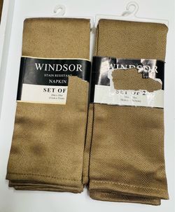 Windsor 20x20 Polyester Fabric Taupe Stain Resistant Napkins Set of 4 NEW $8 - Multiple Available
