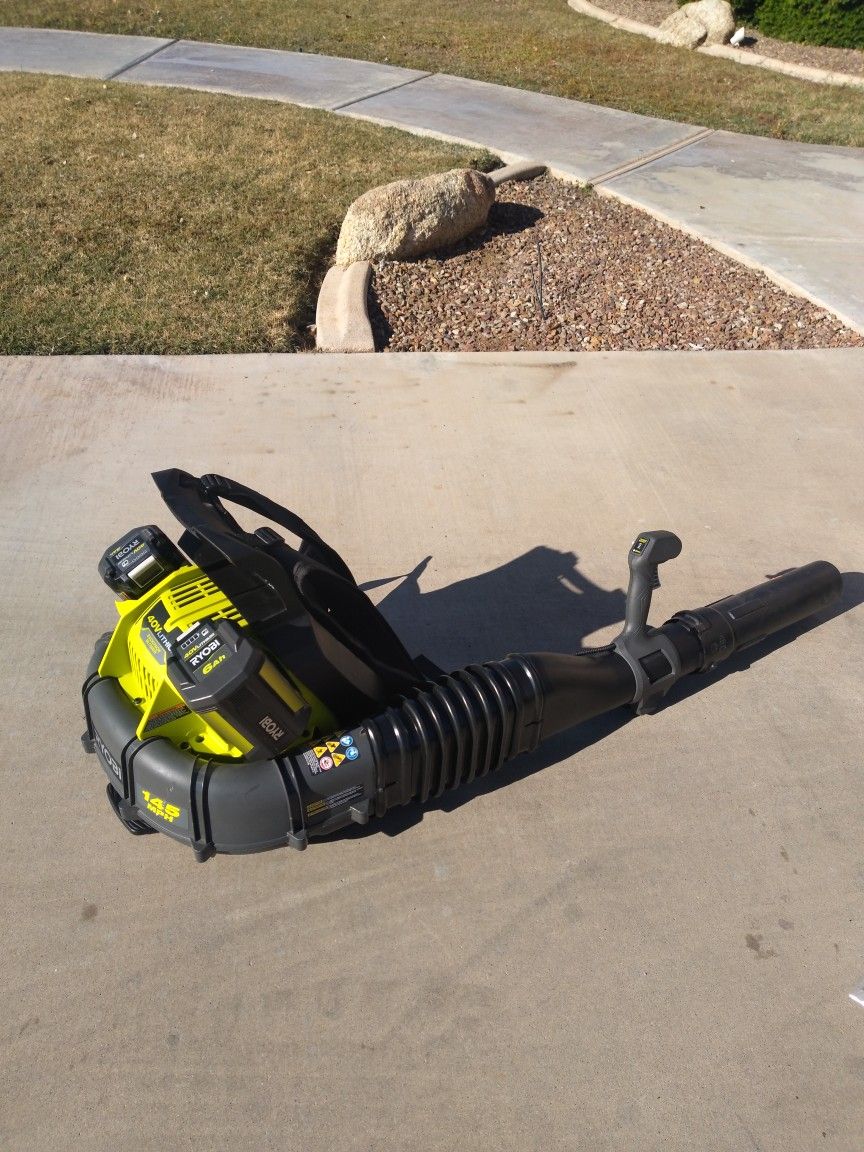 Ryobi 40v Backpack Blower Kit $200