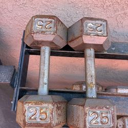 Weights 25 lbs dumbbells