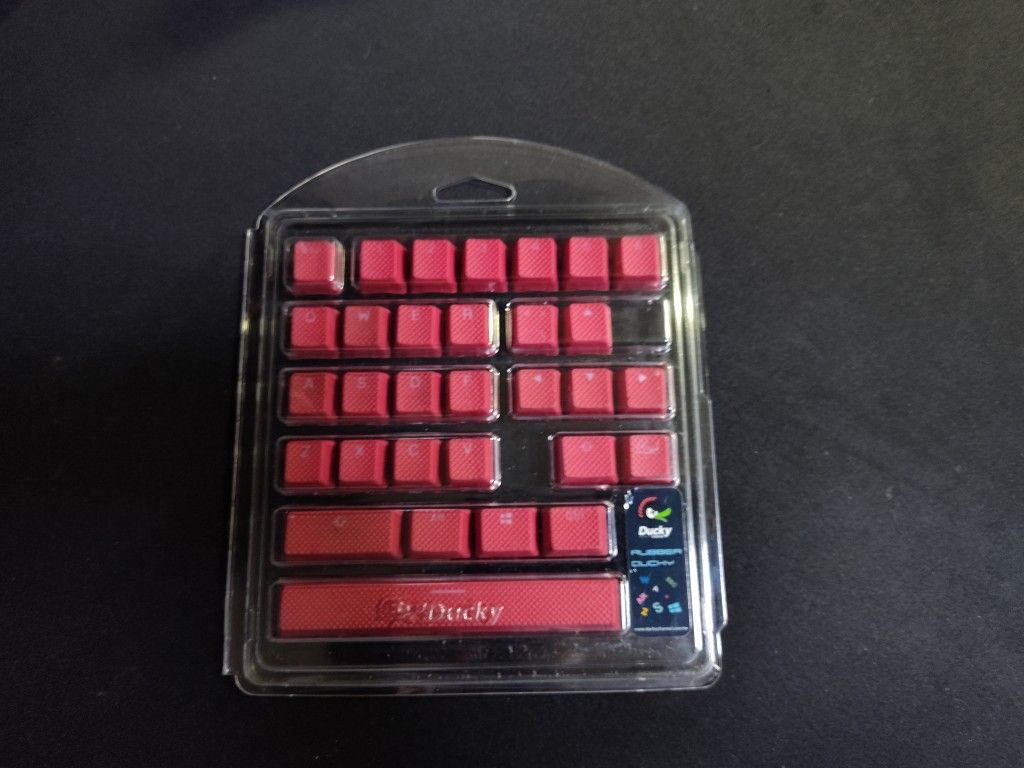 DUCKY RUBBER KEYCAPS RUBBERIZED PBT DOUBLE SHOT KEYCAP SET 31 KEY