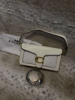 White Coach Shoulder Tabby Bag