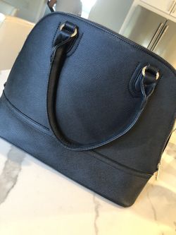 Black leather purse