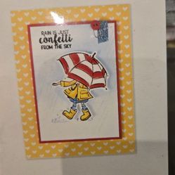 Cute Boots Rain Stamp Set