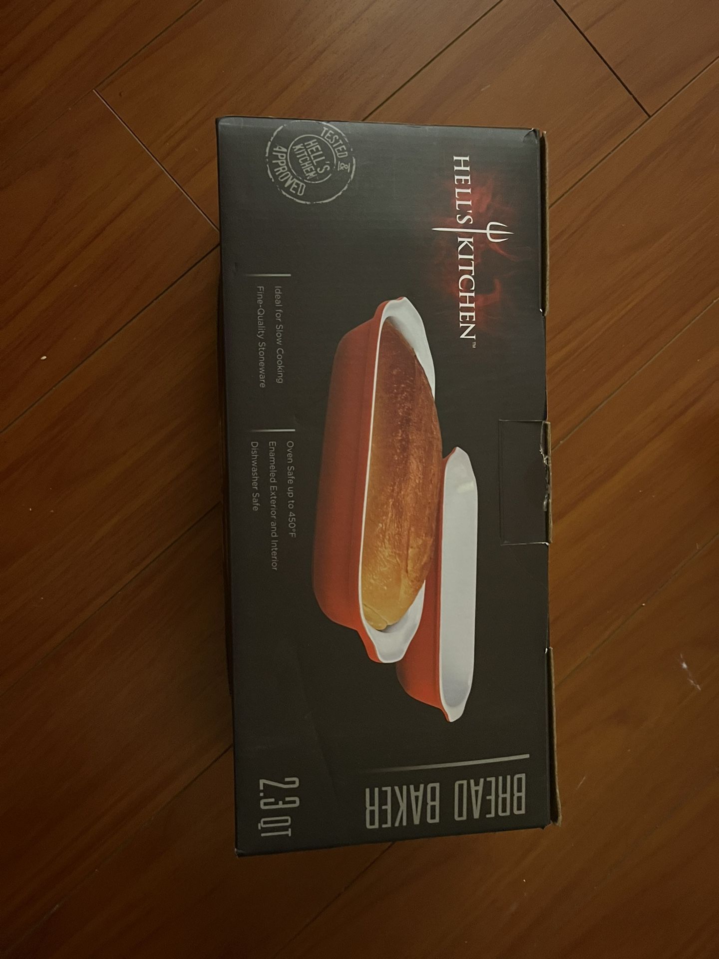 Artisan Bread Baker Hells Kitchen Gordon Ramsey 2.3 Quart Orange Red