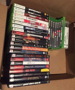 Ps2, Xbox 360, Xbox one and PS3 games