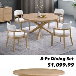 5-Pc Dining set. $53 Down Payment 