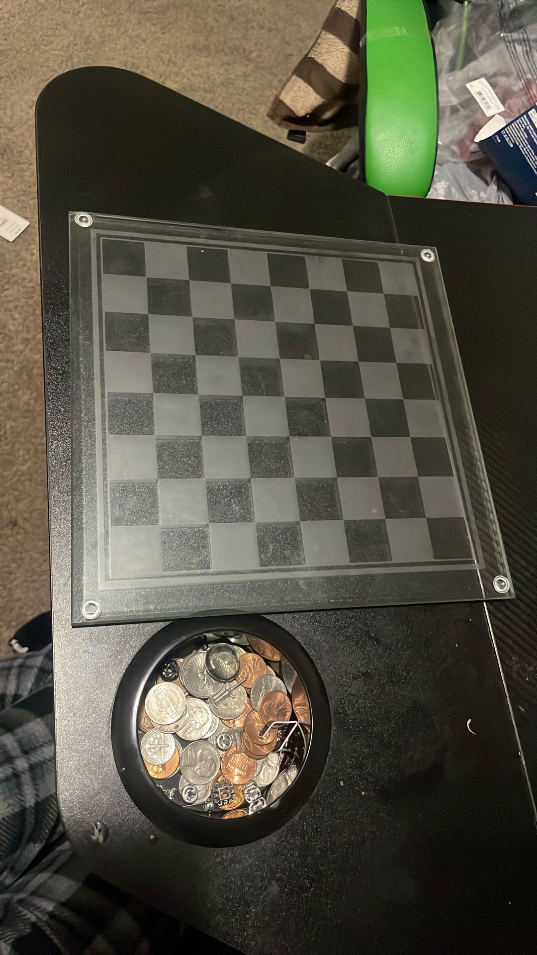 Glass Chess Table