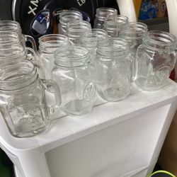 Glass Farmhouse Mason Jugs