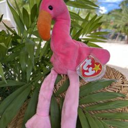 Ty Beanie Babies Pinky the Flamingo Plush Toy