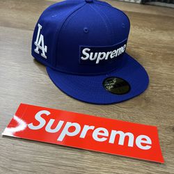 Supreme MLB Los Angeles Dodgers Box Logo Fitted Hat 
