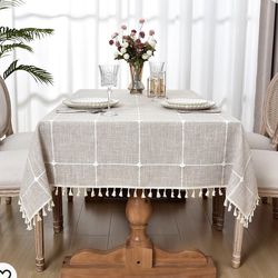 Boho Farmhouse Table Cloth 55x120