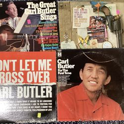 Rare Carl Butler vinyl collection 4 lps  