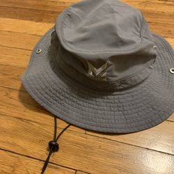 Mission Cooling Bucket Hat S/M Adjustable Gray Wide Brim Outdoor Hiking Strap