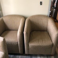 set of three small couches