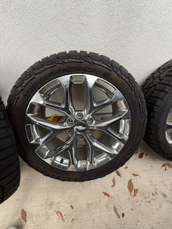 New Tires + 22in Chevy High Country Rims