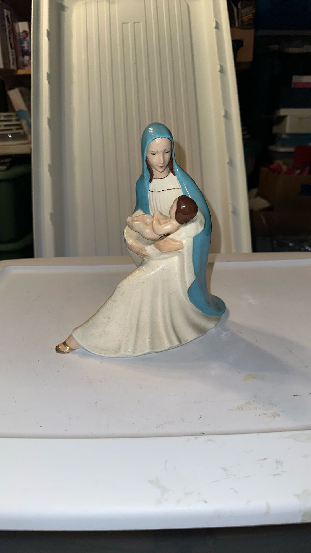 Vintage Holy Virgin Mary Madonna with Baby Jesus