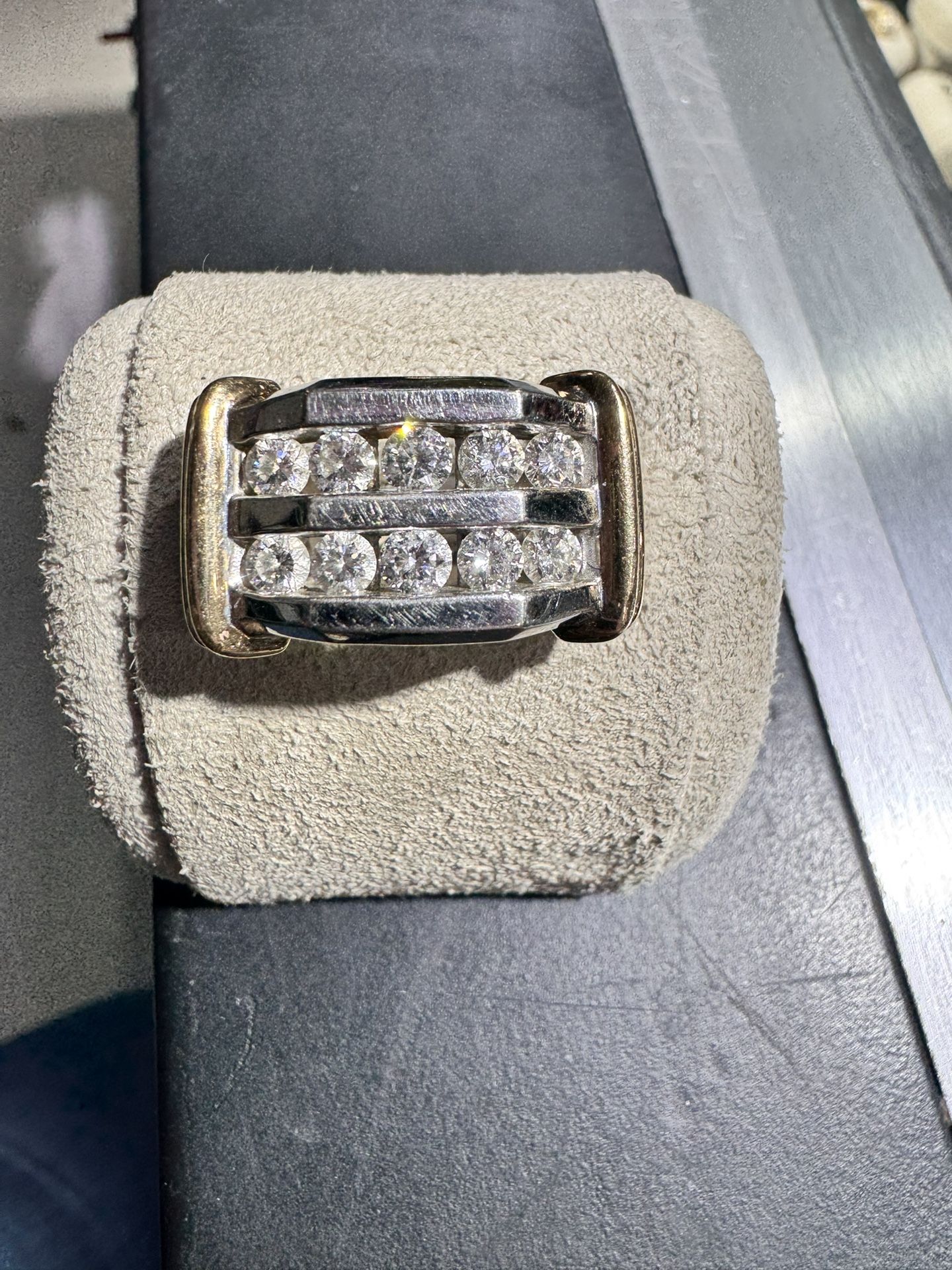 14k Men’s Diamond Wedding Band