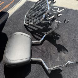Back rest and luggage rack chrome  Harley Davidson Touring Pack 2017 2018 2019 2020 2021 2022 2023
