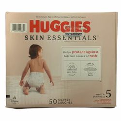 Huggies Size 5 Skin Essentials Diapers 50 Count Box