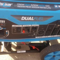 Dual Fuel Generator 7750w Electric Start