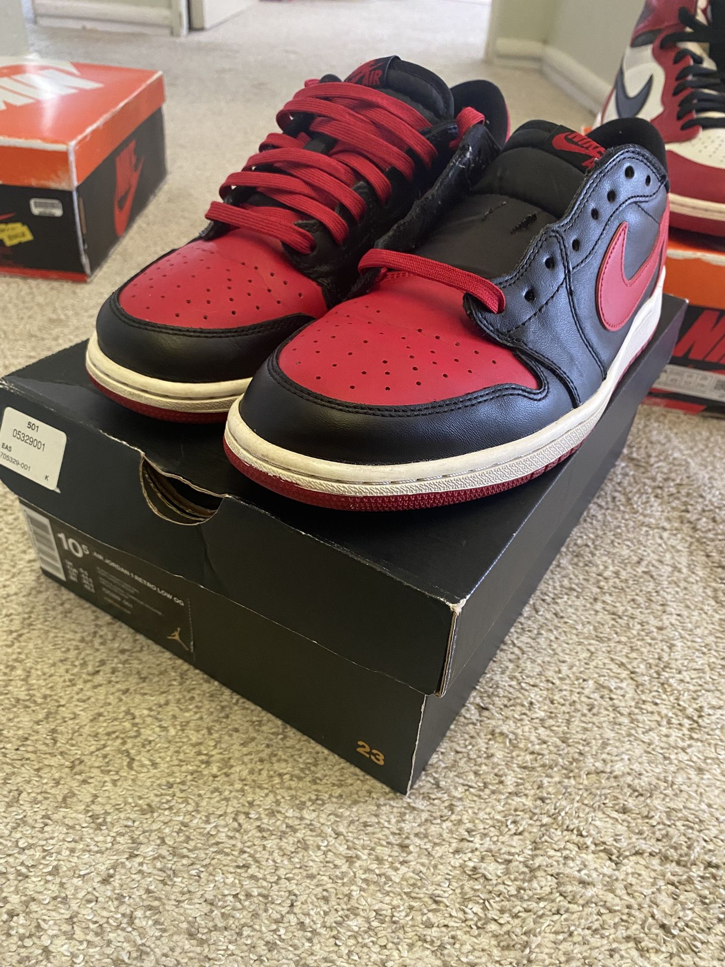 Air Jordan Og (bred Lows) Size 10.5 Ft/fs: