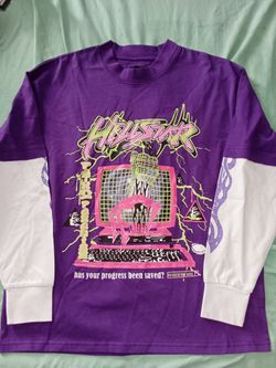 Hellstar Long Sleeve Graphic T-Shirt Purple