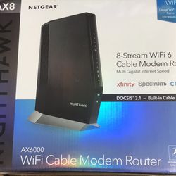 Nighthawk AX8 Netgear Cable Modem/Router