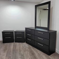 Brand New Dresser with Mirror and 2 Nightstands / Comoda con Espejo y 2 Mesas de Noche Nuevo … Fast Delivery 🚚 